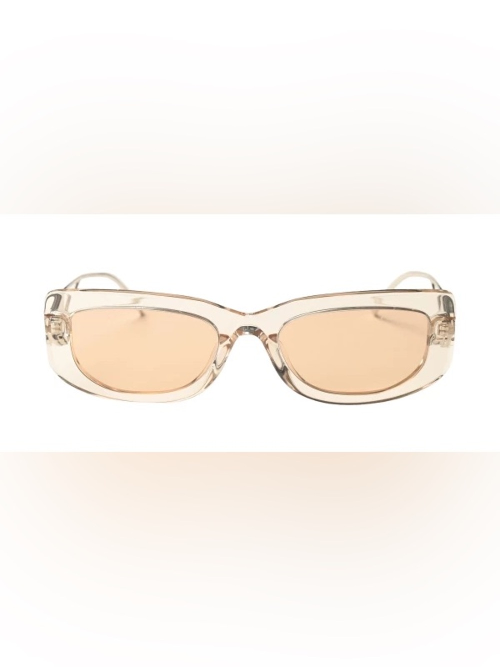 Prada Transparent Beige Rectangular Sunglasses - Picture 1 of 1